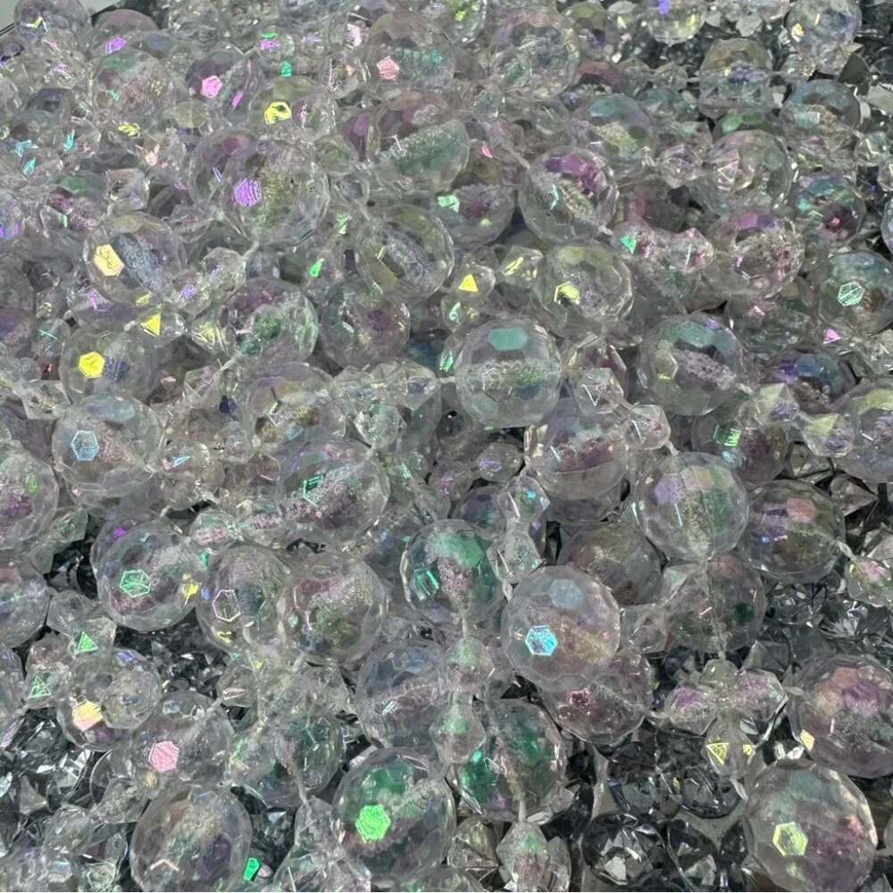 Crystal Beaded Garland 3 strings worth decor crystal shimmer holographic elegant